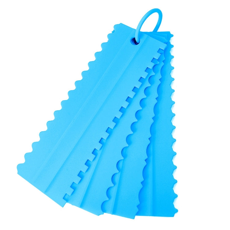 4 PCS / Set Plastic Cream Scraper PP Double Side Sawtooth Baked Cake Flattener, 4 PCS / Set Sky Blue, 4 PCS / Set Pink, 4 PCS / Set White, 4 PCS / Set Yellow
