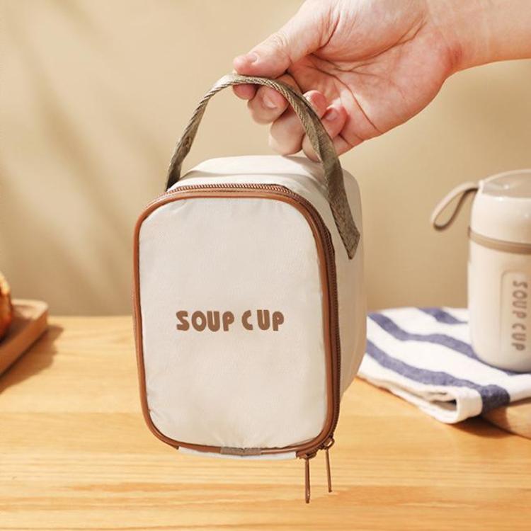 Insulated Thermal Tote Bag for Food Jars & Cups Protective Carrier for Soup Thermos, Breakfast Cups, Small, Medium, Large