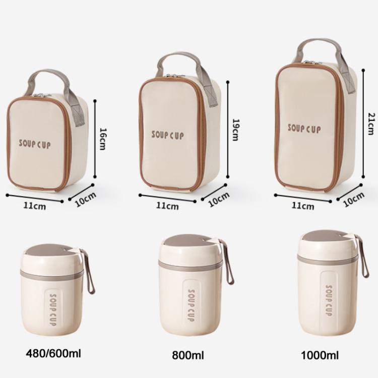 Insulated Thermal Tote Bag for Food Jars & Cups Protective Carrier for Soup Thermos, Breakfast Cups, Small, Medium, Large