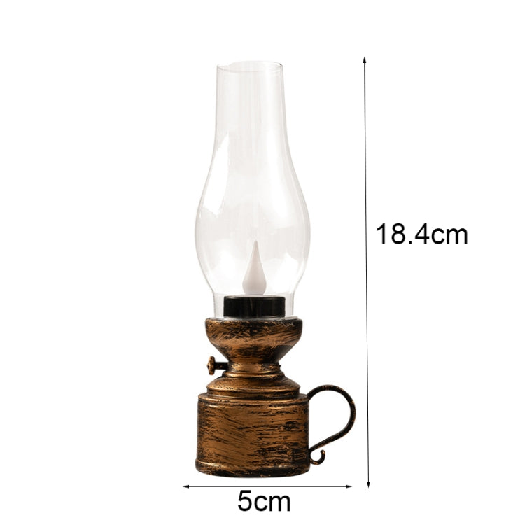 Retro Luminous Kerosene Lamp Christmas Simulation Oil Lamp Decoration, Spec:, Water-drop (Bronze), Water-drop (Black), Water-drop (White), Shaking (Bronze), Shaking (Black), Shaking (White)