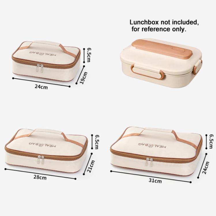 Square Lunch Bag Insulated Food Container Carrier for Meal Prep, Bento Boxes, and Office Lunch Portables, Small, Medium, Large