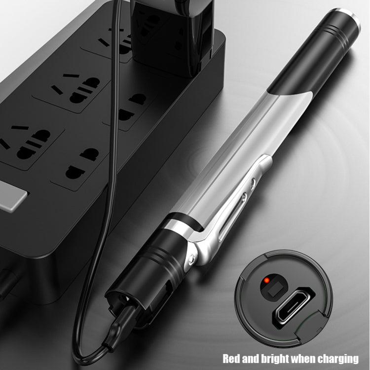 B35 XPG+LED Mini Pen Light Three Light Sources Convenient Flashlights, B35 (Grey), B35 (Red)
