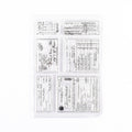 5 PCS Vintage Botanical Arrangement Handbook Clear Silicone Stamp
