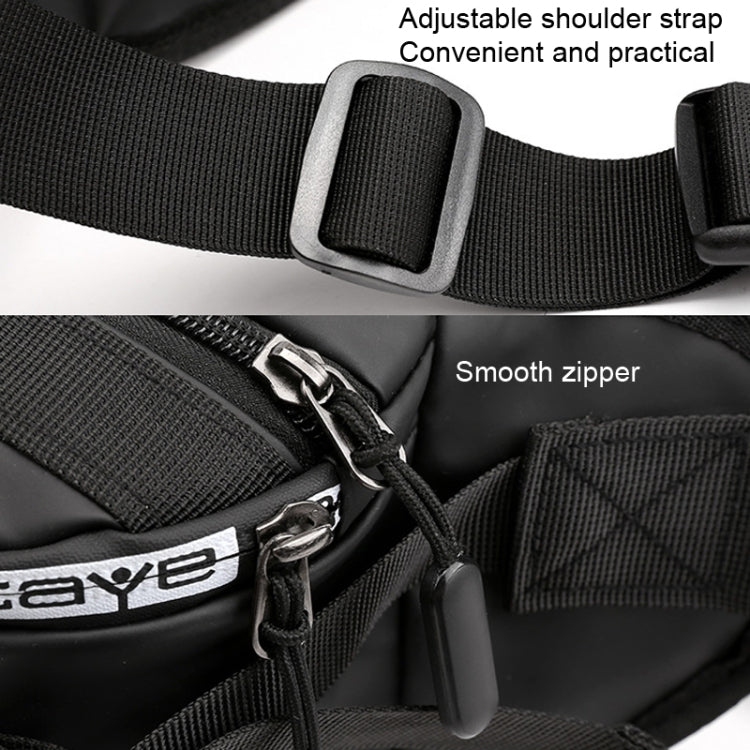 HAOSHUAI Outdoor Running Waist Bag With Reflecting Strip Chest Bag, 1100-6 Black), 1100-6 Khaki, 1100-6 Dark Blue