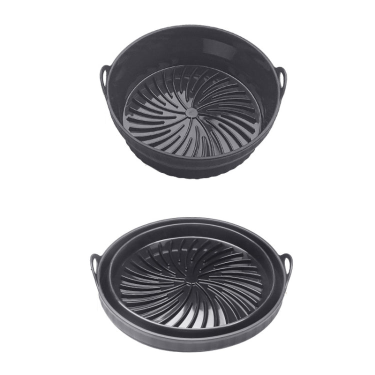 Air Fryer Grill Mat High Temperature Resistant Silicone Baking Tray, Specification: Round Inner Red, Round Black, Round Gray, Round Green, Round Pink, Round Blue, Round Orange, Square Black, Square Gray, Square Green, Square Pink, Square Blue          ...