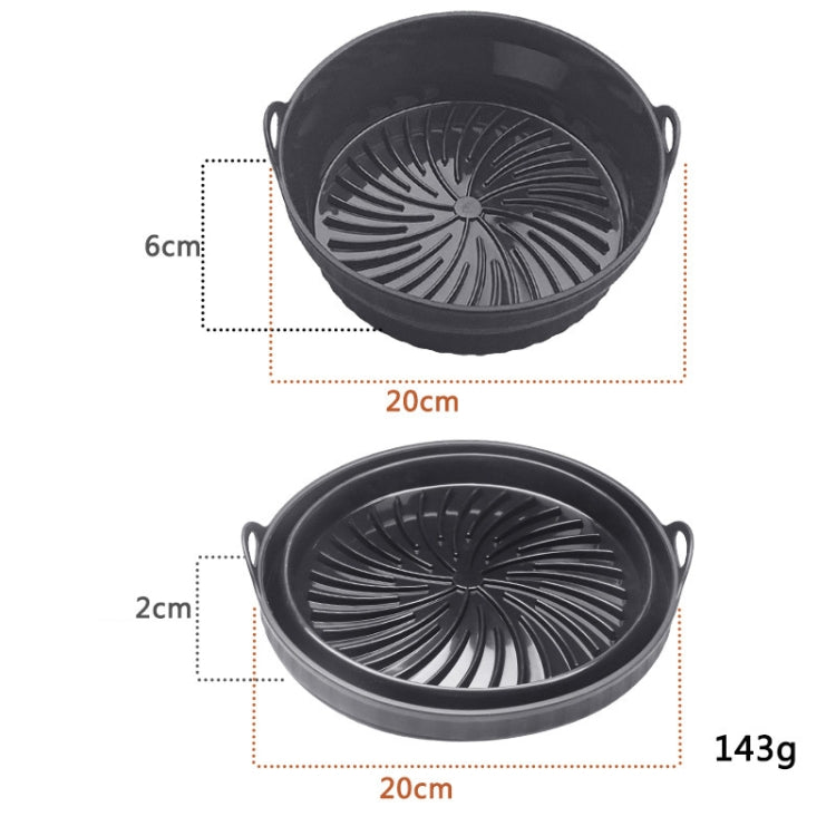 Air Fryer Grill Mat High Temperature Resistant Silicone Baking Tray, Specification: Round Inner Red, Round Black, Round Gray, Round Green, Round Pink, Round Blue, Round Orange, Square Black, Square Gray, Square Green, Square Pink, Square Blue          ...