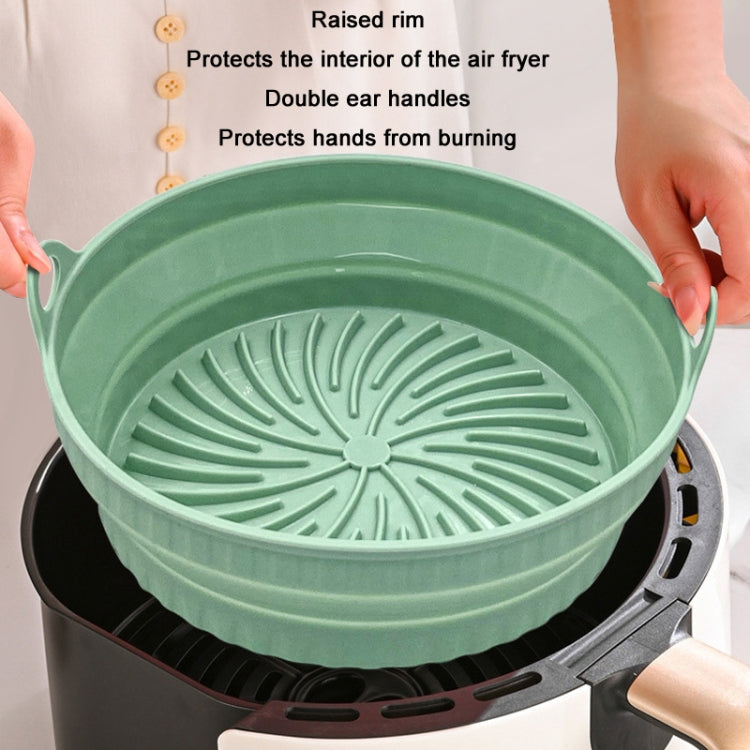 Air Fryer Grill Mat High Temperature Resistant Silicone Baking Tray, Specification: Round Inner Red, Round Black, Round Gray, Round Green, Round Pink, Round Blue, Round Orange, Square Black, Square Gray, Square Green, Square Pink, Square Blue          ...