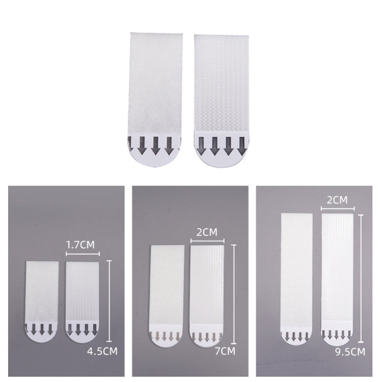 Picture Hanging Strips Hook and Loop Tape Picture Hanger 9.5x2cm, 4.5x1.7cm, 9.5x2cm