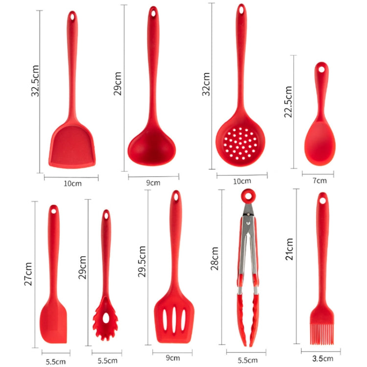 Non-stick High Temperature Resistant Silicone Cookware, Style:Food Clip, Spatula, Soup Spoon, Leak Spoon, Spaghetti Claw, Rice Spoon, Leak Shovel, Scrape, Brush, Food Clip
