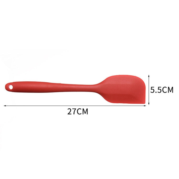 2pcs Large Integrated Silicone Scraper Chocolate Cream Mixing Knife, Large Black, Large Green, Large Purple, Large Orange, Large Red, Large Pink, Large Yellow, Large Blue