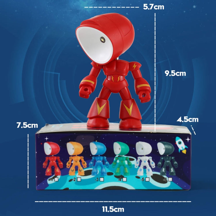 9622 LED Mini Foldable Cartoon Policeman Night Light Desktop Magnetic Desk Lamp, 9622 (White), 9622 (Red), 9622 (Black), 9622 (Yellow), 9622 (Green), 9622 (Blue)