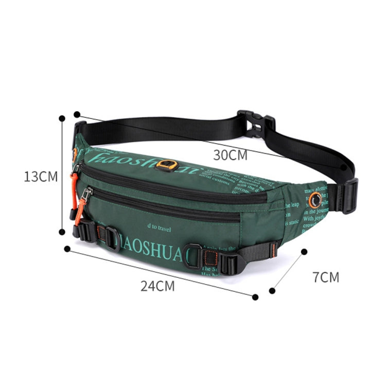 HAOSHUAI 5132 Outdoor Men Waist Bag Sports Running Chest Bag, 5132 Black, 5132 Army Green, 5132 Dark Green, 5132 Camouflage, 5132 Dark Blue