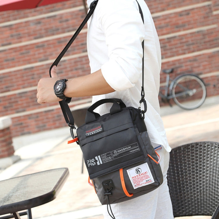 HAOSHUAI 206-1 Men Handheld Crossbody Bag Outdoor Waterproof Cloth Bag, 206-1 Black, 206-1 Army Green, 206-1 Grey, 206-1 Brick Red, 206-1 Light Blue, 206-1 Dark Blue