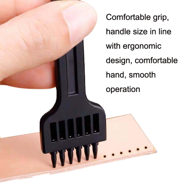 ER061 DIY Hand-sewn Leather Round Punch Tools Alloy Steel Platoons Rushing, Style:, 4mm Set, 5mm Set, 6mm Set, 4mm-2 Holes, 4mm-4 Holes, 4mm-6 Holes, 5mm-2 Holes, 5mm-4 Holes, 5mm-6 Holes, 6mm-2 Holes, 6mm-4 Holes, 6mm-6 Holes