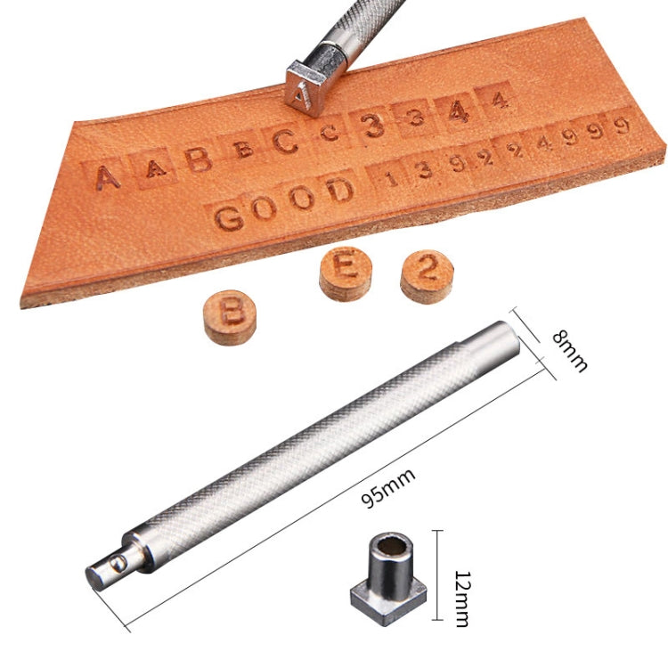 36 In 1 Leather English Print Punch Digital Seal Craft Leather Carving Tools, Size:, 6.5mm 36 In 1, 3.5mm 36 In 1