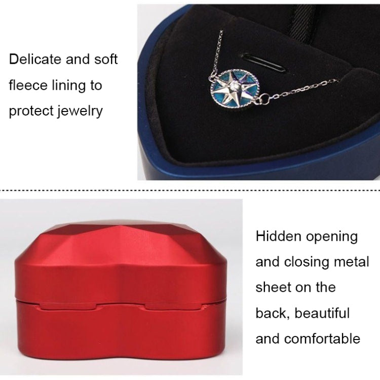017015-20 Heart-shaped LED Light Ring Necklace Storage Box without Jewelry, Spec:, Pendant(Black), Ring(White), Pendant(Pink), Ring(Red), Ring(Gold), Ring(Blue), Ring(Black), Ring(Pink), Pendant(White), Pendant(Red), Pendant(Gold), Pendant(Blue)