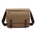 Versatile Canvas Shoulder Messenger Bag Business Computer Bag, Khaki Large, Dark Blue Large, Black Large, Khaki Medium, Dark Blue Medium, Coffee Medium, Gray Large, Gray Medium, Green Large, Green Medium