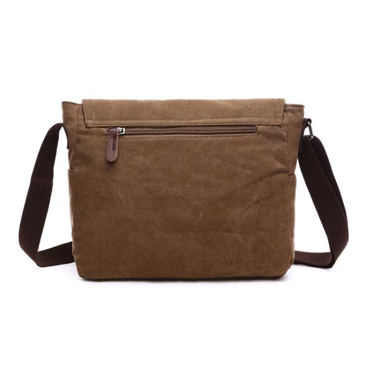 Versatile Canvas Shoulder Messenger Bag Business Computer Bag, Khaki Large, Dark Blue Large, Black Large, Khaki Medium, Dark Blue Medium, Coffee Medium, Gray Large, Gray Medium, Green Large, Green Medium