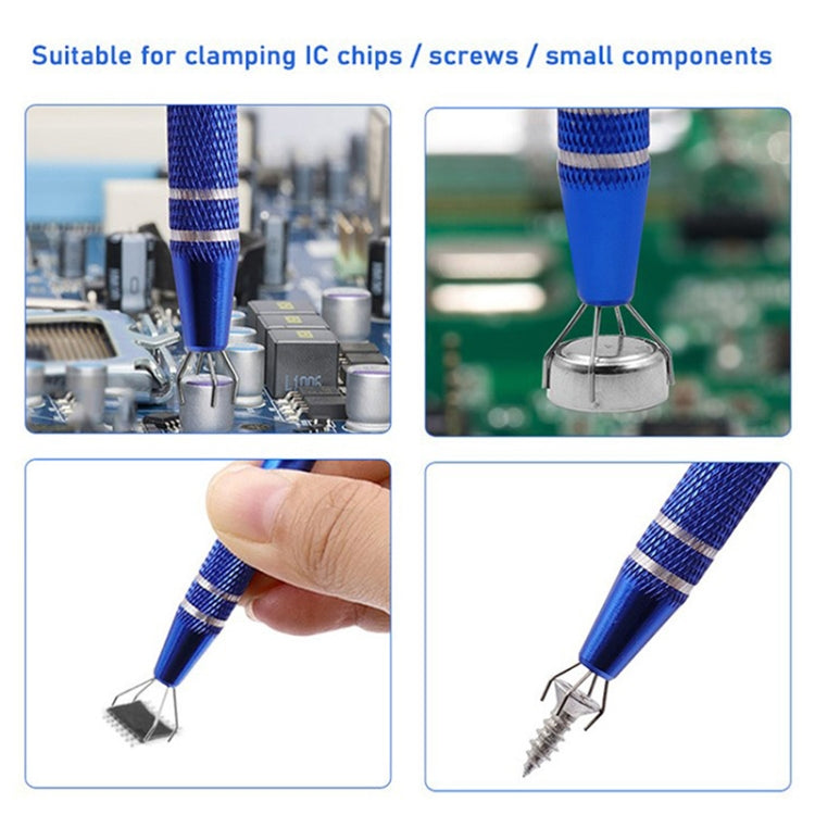 2pcs IC Chip Picker Electronic Component Parts Picker Capacitor IC Grabber Clips, 2pcs Dark Brown, 2pcs Blue, 2pcs Black, 2pcs Gold, 2pcs Silver, 2pcs Red