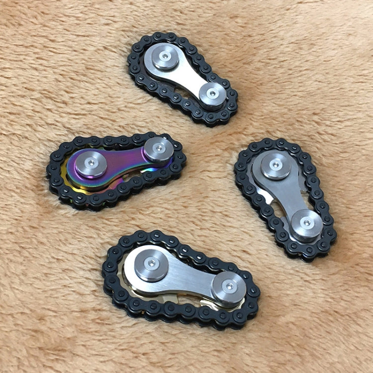 Black Chain Gyro Fingertip Gyro EDC Metal Toy Gear Sprocket Flywheel, Black Gold Plated, Black Full Stainless Steel, Black Gun Plated, Black Colorful