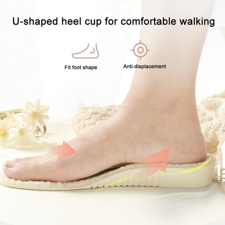 3pairs Winter Velvet Insoles Warm Inner Height Increase Insoles, 1.5cm Beige, 2.5cm Beige, 3.5cm Beige, 1.5cm Gray, 2.5cm Gray, 3.5cm Gray