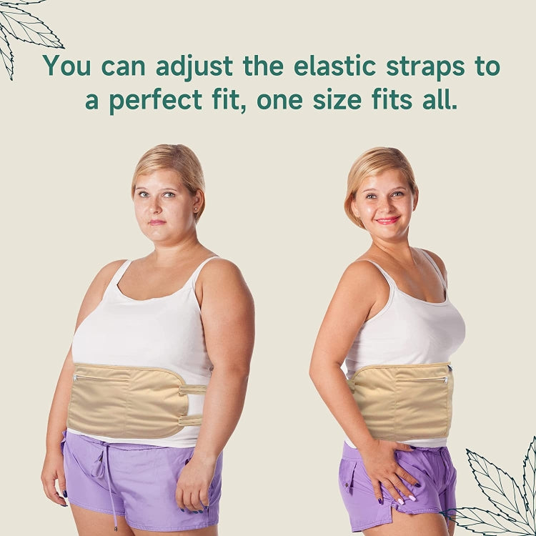 Reusable Castor Oil Pack For Liver Detox & Comfort Sleep Fit(No Castor Oil), Waist Khaki, Waist  Pink