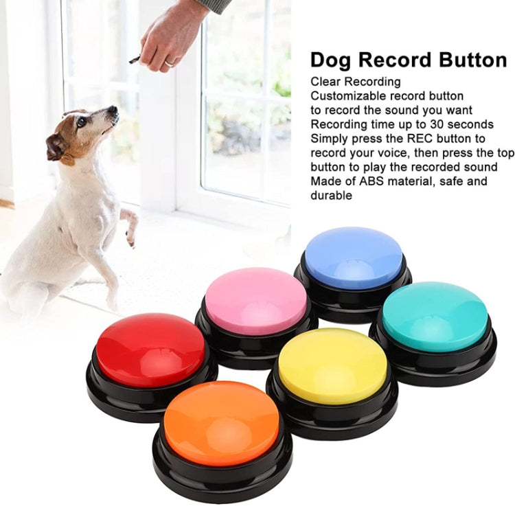 Pet Communication Button Dog Vocal Box Recording Vocalizer, Style: Recording Model, Green, Purple, Red, Orange, Rose Red, Pink, Yellow, Lake Blue, White, Dark Blue, Light Blue