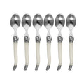 Stainless Steel Knife Fork Spoon Set Plastic Handle Western Tableware, 6 Tea Spoons, 6 Forks, 6 Spoons