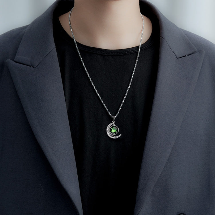 Luminous Zodiac Moon Titanium Steel Necklace Personalized Moon Pendant, Necklace Sagittarius, Necklace Aquarius, Necklace Capricorn, Necklace Pisces, Necklace Aries, Necklace Taurus, Necklace Gemini, Necklace Cancer, Necklace Leo, Necklace Virgo       ...