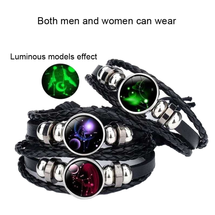 Twelve Constellations Multilayer Beaded Cowhide Bracelet, Style: Virgo Ordinary, Bracelet Gemini Luminous, Bracelet Gemini Ordinary, Bracelet Sagittarius Luminous, Bracelet Sagittarius Ordinary, Bracelet Aries Luminous, Bracelet Aries Ordinary         ...