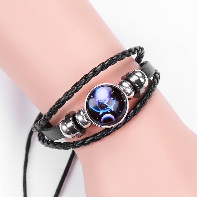 Twelve Constellations Multilayer Beaded Cowhide Bracelet, Style: Virgo Ordinary, Bracelet Gemini Luminous, Bracelet Gemini Ordinary, Bracelet Sagittarius Luminous, Bracelet Sagittarius Ordinary, Bracelet Aries Luminous, Bracelet Aries Ordinary         ...