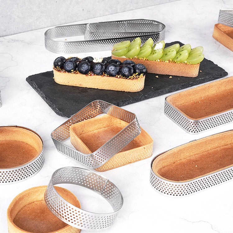BN1006 Stainless Steel Mousse Circle Thickened Perforated Cake Mold DIY Baking Tools, Rectangle(4.3 inches), Rectangle(4.7 inches), Rectangle(7 inches), Square(2.9 inches), Square(3.3 inches), Square(3.9 inches), Square(4.7 inches), Round(2.7 inches)  ...