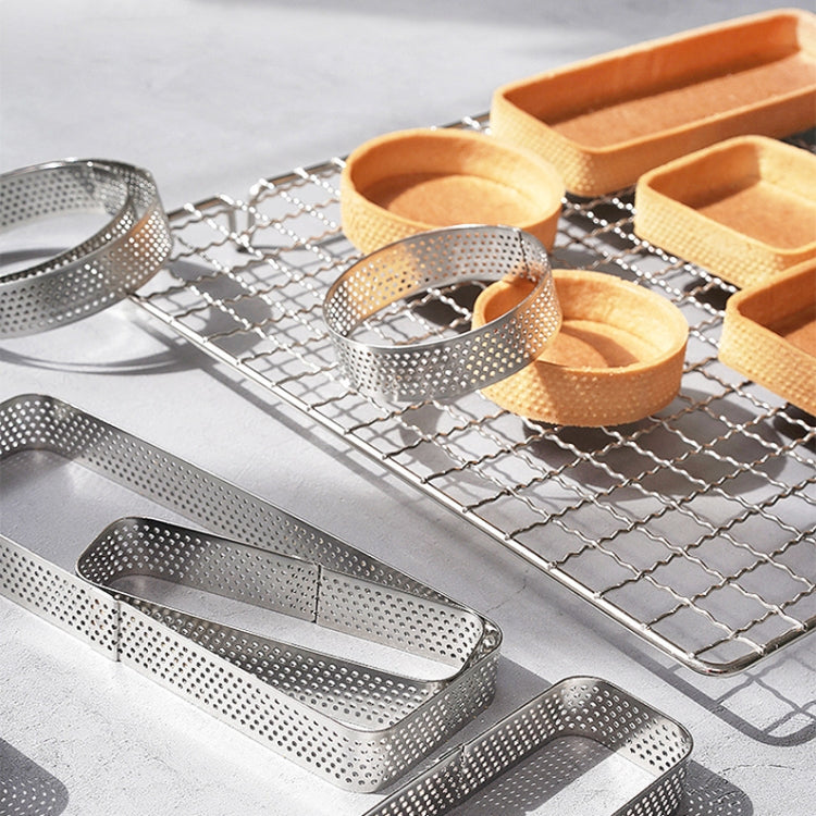BN1006 Stainless Steel Mousse Circle Thickened Perforated Cake Mold DIY Baking Tools, Rectangle(4.3 inches), Rectangle(4.7 inches), Rectangle(7 inches), Square(2.9 inches), Square(3.3 inches), Square(3.9 inches), Square(4.7 inches), Round(2.7 inches)  ...