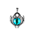 1926 Retro Demon Eyes Men Titanium Steel Necklace, Style:, Single Pendant, Pendant+3x55cm Matching Chain, Pendant+4x70cm Matching Chain