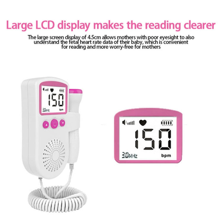 B3 Home Doppler Ultrasound Handheld Fetal Heart Pregnant Women Fetal Heart Monitor, B3(Pink), B3(Green), B3(Blue)