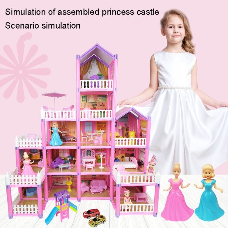 DSJ55-C 220pcs /Set Children Passing Domestic Toy Doll House Princess Castle Set Simulation Disguise House, DSJ55-1 105pcs/set, DSJ55-2 126pcs/set, DSJ55-3 149pcs/set, DSJ55 162pcs/set, DSJ55-B 214pcs/set, DSJ55-C 222pcs/set, DSJ55-A 274pcs/set