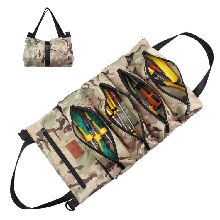 WESSLECO Oxford Cloth Electrical Hardware Hanging Tool Storage Bag, CP Camouflage, Jungle Camouflage, Camouflage Gray, Blue, Green, Khaki