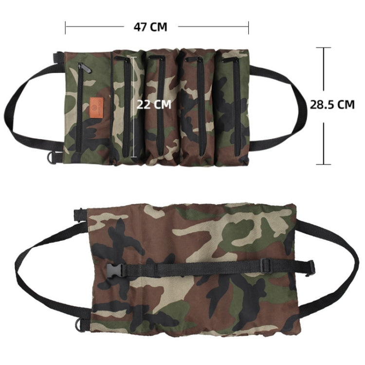 WESSLECO Oxford Cloth Electrical Hardware Hanging Tool Storage Bag, CP Camouflage, Jungle Camouflage, Camouflage Gray, Blue, Green, Khaki