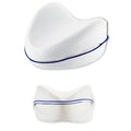Body Memory Cotton Leg Pillow Sleeping Orthopedic Sciatica Back Hip Joint for Pain Relief, Heart White Inner, Heart Blue Inner