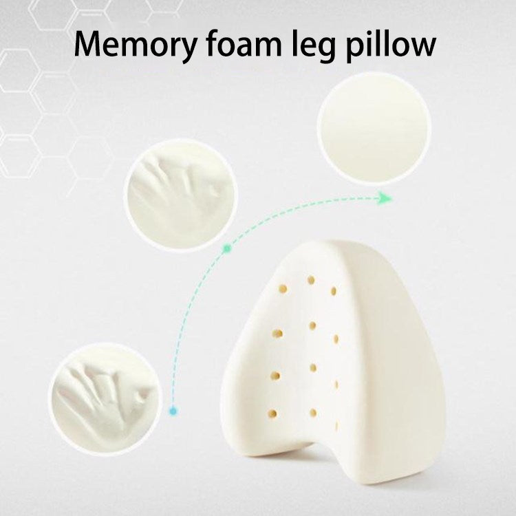 Body Memory Cotton Leg Pillow Sleeping Orthopedic Sciatica Back Hip Joint for Pain Relief, Heart White Inner, Heart Blue Inner