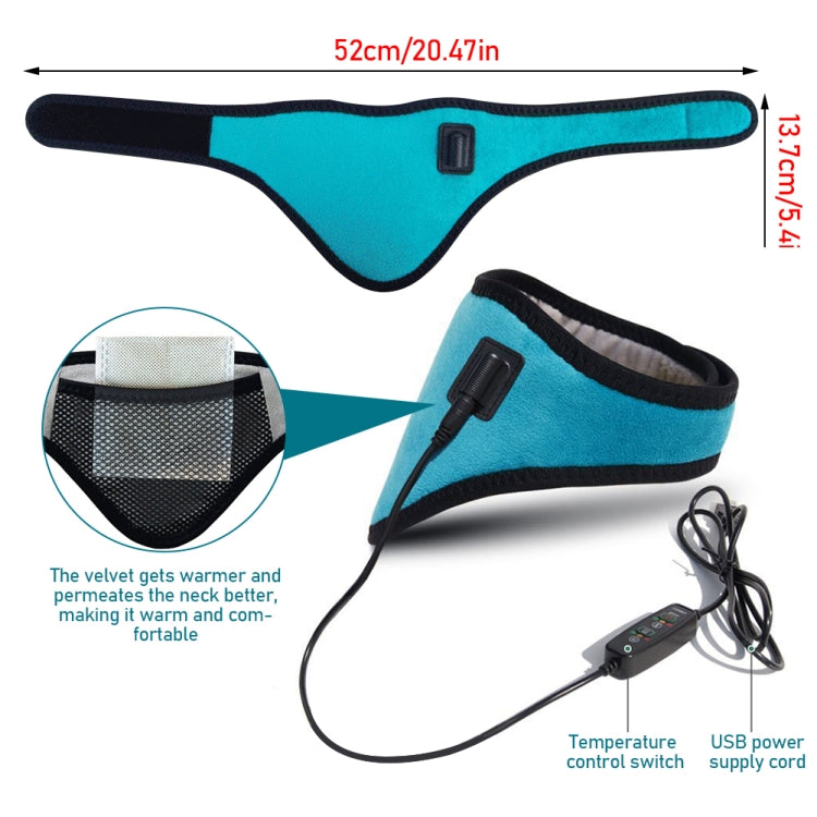 USB Electric Heating Neck Protector Graphene Wormwood Neck Pain Relief Tool