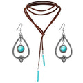 Bohemian Turquoise Natural Stone Sweater Vintage Pendant, Model:, Necklace Ear Ring Set, Two-pointed Necklace, N2111-11 Earrings Accessories, N211-12 Leaf Neck Chain, N2111-13 Three Stones, N2111-14 Eight Stones, N211-15 Circle, Leather Bracelet       ...