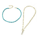 Natural Turquoise Accessories Ladies Jewelry, N2206-5 Bailan Pine Necklace, S2203-11 Bracelet, N2206-6 2pcs/set Rectangular Necklace, 2pcs/set Necklace + Earrings, 3pcs/set Necklace + Bracelet + Earrings