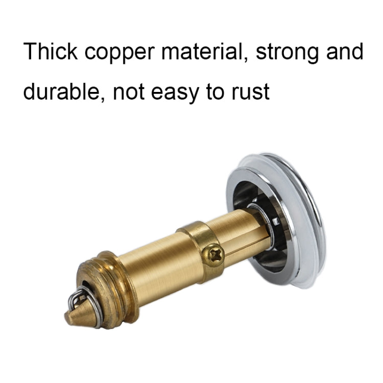 005 Washbasin Bouncing Core Push-type Deodorant Drain Plug, Specification: Rose Gold, Cap, Gray, Silver Gray, Rose Gold