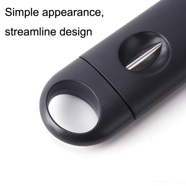 2pcs Portable Stainless Steel V Shaped Plastic Cigar Cutter Opening Hole, Cigar Cutter Opening Hole