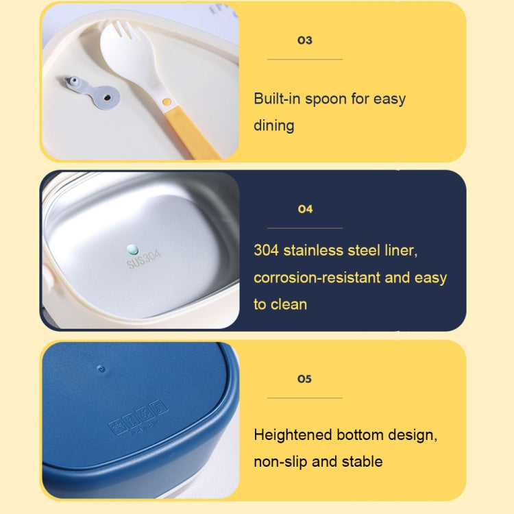 Large Capacity Oval Divided Portable Office Insulation Lunch Box, 600ml (Stainless Blue), 600ml (Stainless Yellow), 600ml (Stainless Purple), 1.2L (Stainless Yellow), 1.2L (Stainless Purple), 600ml (Plastic Blue), 600ml (Plastic Yellow)                ...