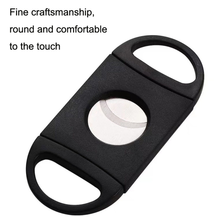 5pcs Mini Black Stainless Steel Double Edge Cigar Scissors Cigar Crushers, Cigar Crushers