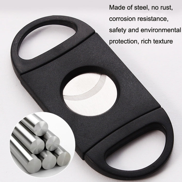 5pcs Mini Black Stainless Steel Double Edge Cigar Scissors Cigar Crushers, Cigar Crushers