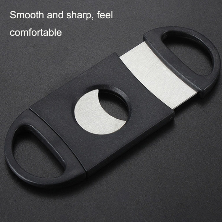 5pcs Mini Black Stainless Steel Double Edge Cigar Scissors Cigar Crushers, Cigar Crushers