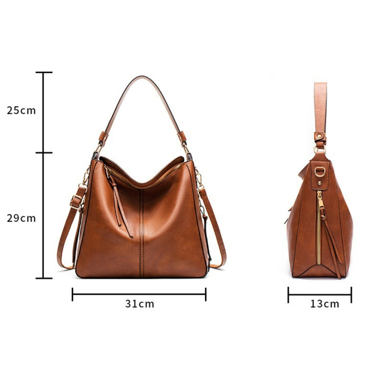 7871 Large Capacity Adjustable Leather Tote Bag Multi-compartment Shoulder Bag, Red, Blue, Black, Coffee, Grey, Brown, Purple Red, 2-In-1 Brown, 2-In-1 Black, 2-In-1 Purple Red, 2-In-1 Blue, 2-In-1 Gray, 2-In-1 Red